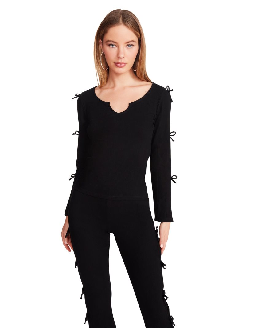 Black Steve Madden Angelina Women's Tops | PH 1840ELA